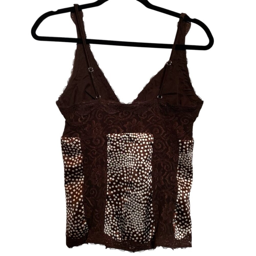 Brown Lace Polka Dot Camisole - Picture 2 of 5